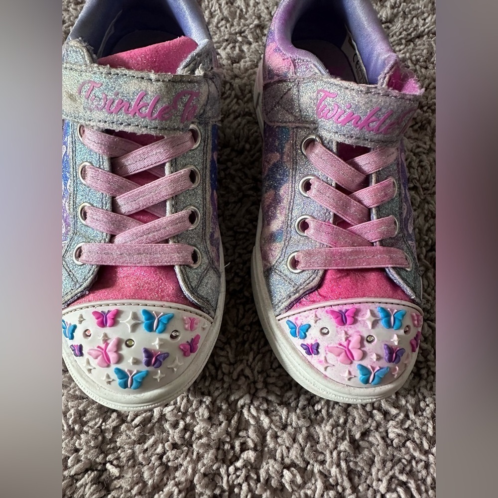 Preloved Twinkle Toes Pink and Purple Sneakers